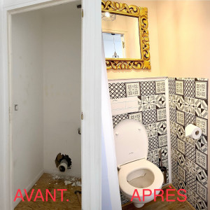 Photo de galerie - Construction d’un toilette suspendu 