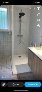 Photo de galerie - Pose de douche à L’Italienne