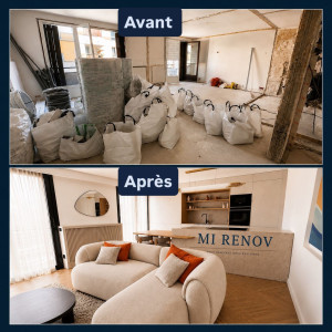 Photo de galerie - Avant / après  appartement haute de gamme 