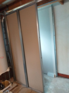 Photo de galerie - Création toilette dans garage