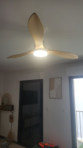 Photo de galerie - Pose ventilateur plafonnier. 