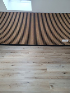 Photo de galerie - Pose de parquet et panneaux mural 