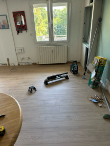 Photo de galerie - Pose d’un parquet 