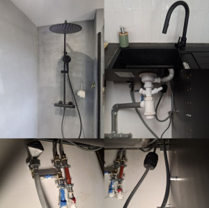 Photo de galerie - Démonter un ancien robinet et une ancienne colonne de douche pour en installer une nouvelle