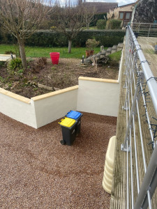 Photo de galerie - Mur de jardin et enduit 