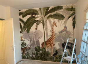 Photo de galerie - Création d'un mur de papier peint à partir de Photo Wall