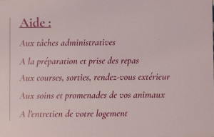 Photo de galerie - Aides possibles. Liste non exhaustive 