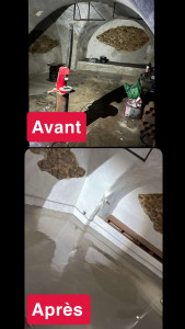 Photo de galerie - Decroutage , enduit à la chaux , nettoyage des pierres, joints pierres, badigeon , reagreage 