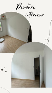 Photo de galerie - Peinture chambre avec ratissage complet