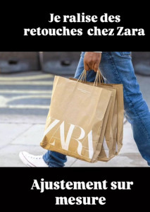 Photo de galerie - Retouche chez magasin Zara 