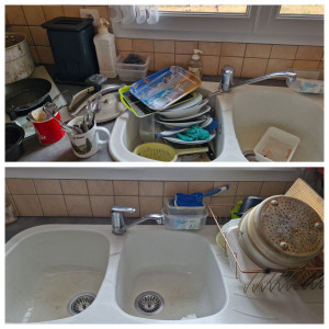 Photo de galerie - Avant et après prestation ménage chez un particulier