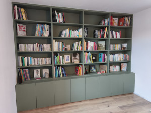 Photo de galerie - Fabrication d'une bibliothèque sur mesure