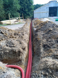 Photo de galerie - Tranchee + pose fourreaux 