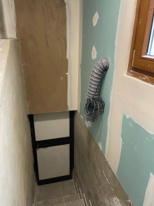 Photo de galerie - Pose placo et extracteur d’air 