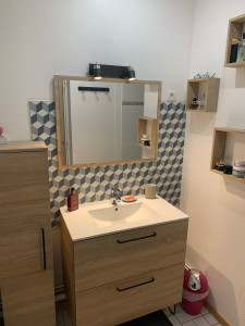 Photo de galerie - Installation meuble salle de bain 