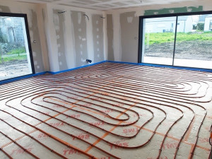 Photo de galerie - Pose d’un plancher chauffant 