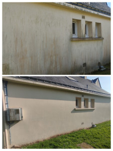Photo de galerie - Nettoyage de façade avant/après