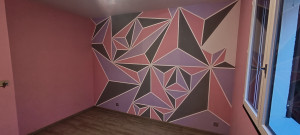 Photo de galerie - Peinture en forme géométrique.