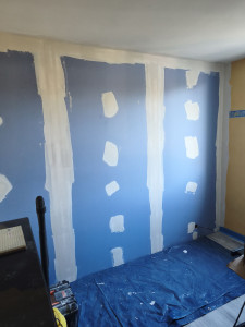 Photo de galerie - Pose de placoplatre hyper acoustique montage en style laine de verre