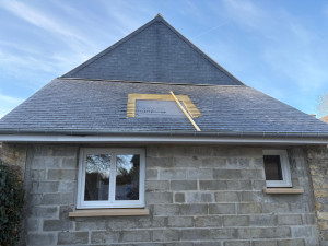 Photo de galerie - Couverture ardoise, petite extension 