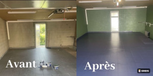 Photo de galerie - Garage / peinture au sol et aux murs (Choix de la couleur par le client)