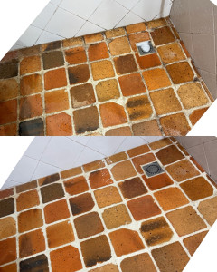 Photo de galerie - Sol de douche avant/Après