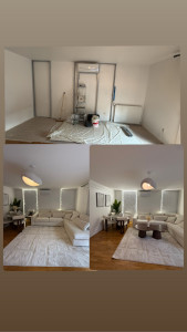 Photo de galerie - Rénovation complète d’un salon installation de leds décoratif avec les pierres 