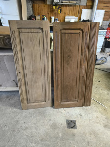 Photo de galerie - Rénovation de porte en chêne par procédé daerogommage ( sablage délicat) 