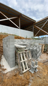 Photo de galerie - Réalisation de mur bancheur de 30cm