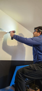 Photo de galerie - Installation de meubles de cuisine.