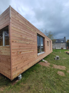 Photo de galerie - Bardage sur un mobil home en Douglass