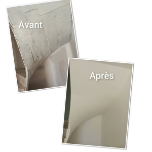 Photo de galerie - Enduit sous escalier et peinture