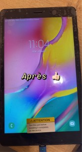 Photo de galerie - Tablette Samsung,changement connecteur et écran.
