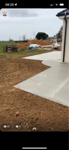 Photo de galerie - Terrassement et terrasses bétonbord arrondie 