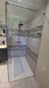 Photo de galerie - Changement cabine de douche par la créations d'une douche a l'italienne 