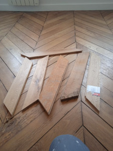 Photo de galerie - Changement du lames de parquet 

