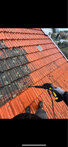 Photo de galerie -  démoussage  toiture et façade 