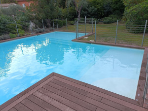 Photo de galerie - Realise entretien piscine, chimie de l'eau, remplacement (filtration,  pompes..)
installation pompes doseuses, traitement au sel...