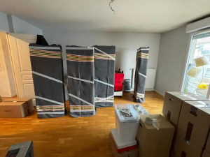 Photo de galerie - Emballage à l'aide des couverture de protection