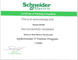 Photo de galerie - Certification Schneider 