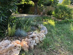 Photo de galerie - Aménagement d’un jardin ambiance garrigue et méditerranéen 