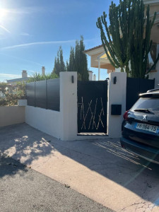 Photo de galerie - Muret + poteaux + clôture et portillon