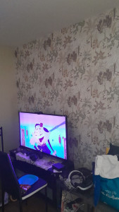 Photo de galerie - Pose de papier peint. 