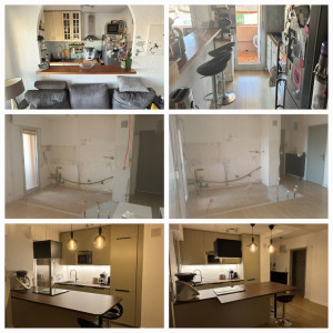 Photo de galerie - Démontage et création nouvelle cuisine, pose carrelage, peinture etc...