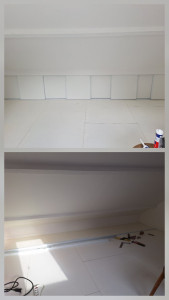 Photo de galerie - Pose de portes coulissantes pour placard sous
 pente 
