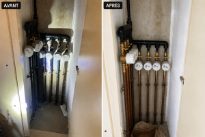Photo de galerie - Remplacement vanne logement et mise en place clapet antipollution 