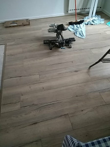 Photo de galerie - Avant la pose de dalles Lino clipsable 