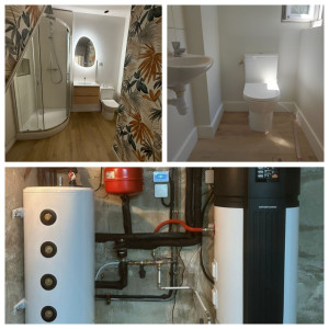 Photo de galerie - Réfection salle de bain et installation des appareils de production d'eau chaude.