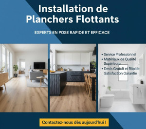 Photo de galerie - Pose de parquet flottant.