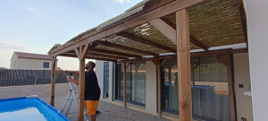 Photo de galerie - Pose pergola et pose de canisse